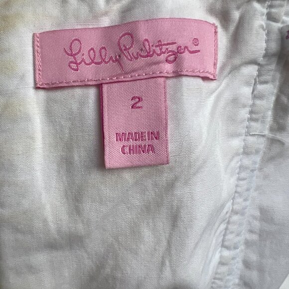 Lilly Pulitzer Yellow Strapless Fit & Flare Dress – Size 2 - Picture 8 of 8